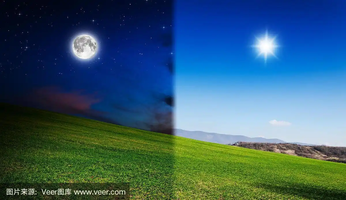 白天和黑夜背景