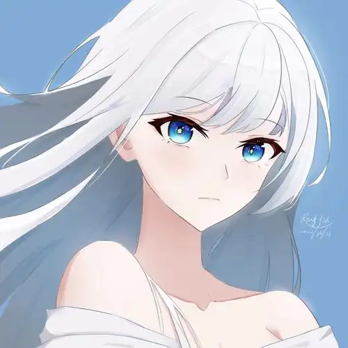 白毛头像插画图片壁纸