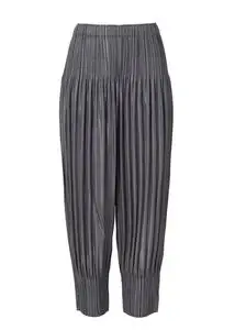 三宅一生裤子褶皱女