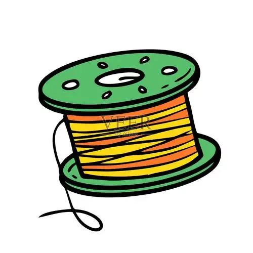 底线.手工刺绣涂鸦矢量插图在白色背景插画图片素材