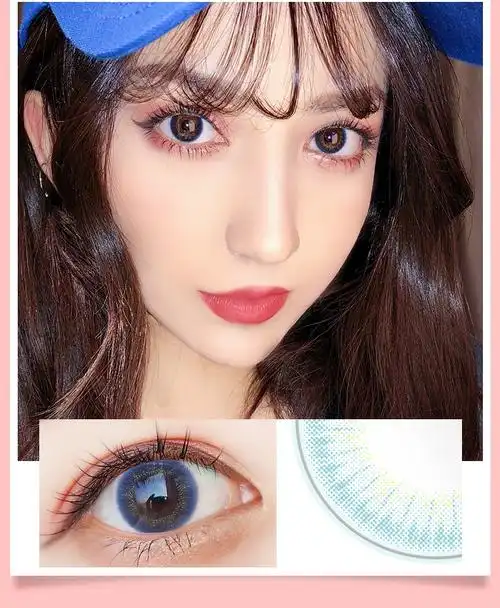 缇娜美瞳女年抛大小直径欧美灰自然混血近视隐形眼镜半年抛日抛tn_大