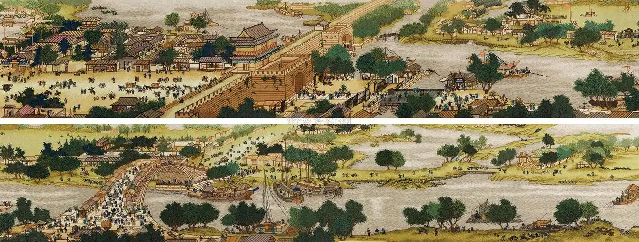 2297 《清明上河图》十字绣(局部)