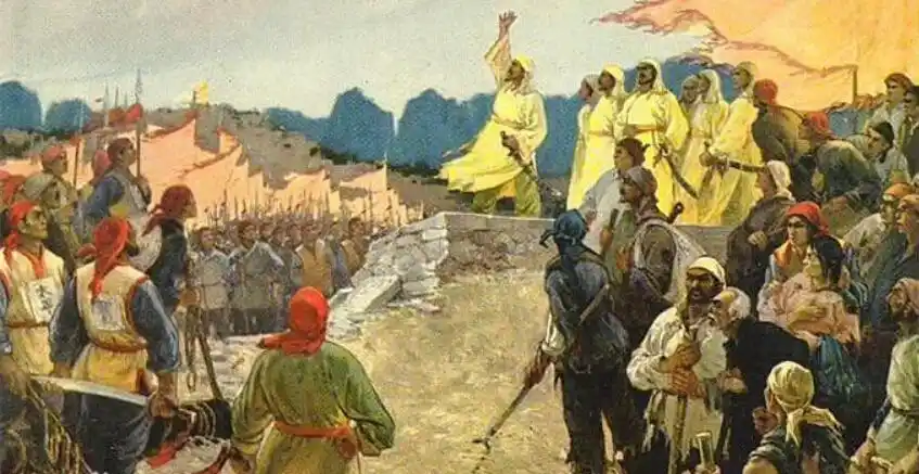 金田起义1851年1月11日(道光三十年十二月初十)洪秀全发动金田起义