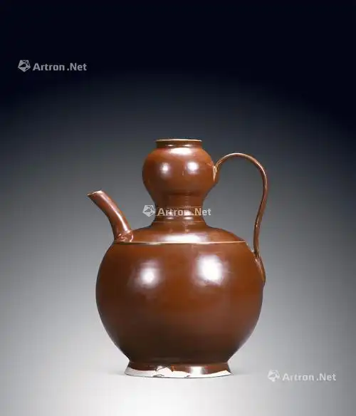 2199定窑酱釉葫芦执壶