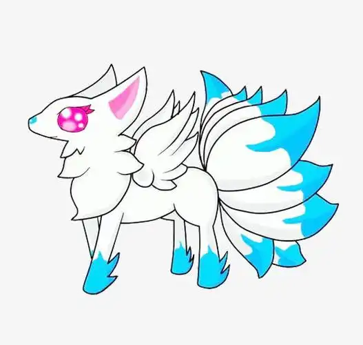 q版卡通九尾狐图片素材