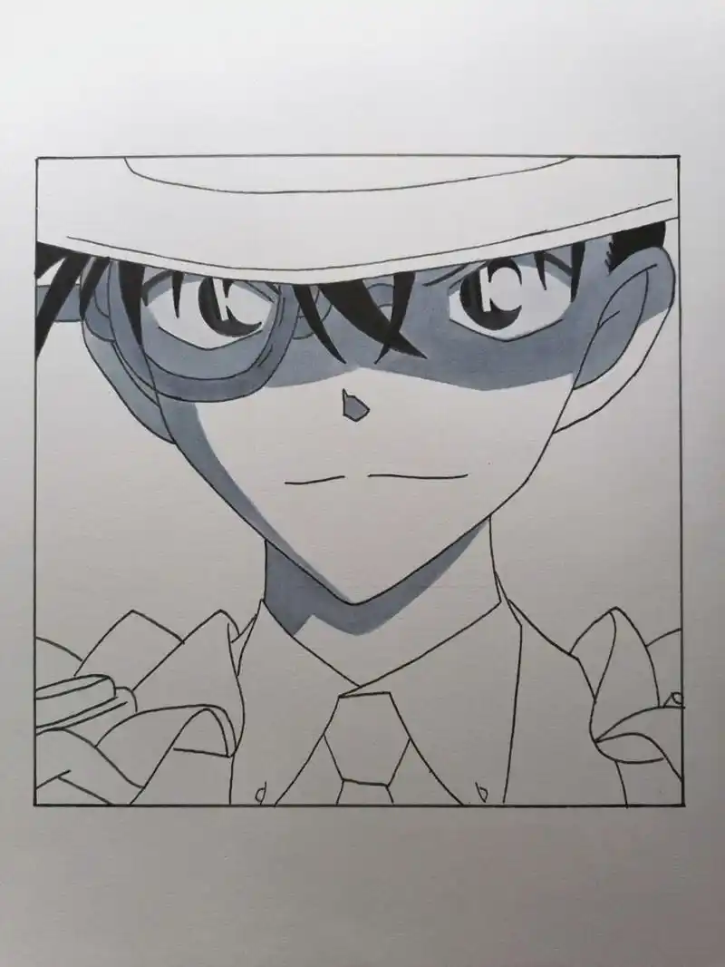 基德教程 #手绘教程# #名侦探柯南# #基德