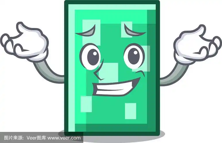咧嘴笑的矩形卡通人物风格