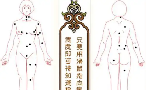 全身痣相图解大全:不同部位的痣的各种含义(图)