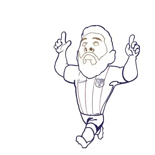 梅西  #小红书竞技场  #巴萨罗那  #梅西球王  #运动薯  #原创插画