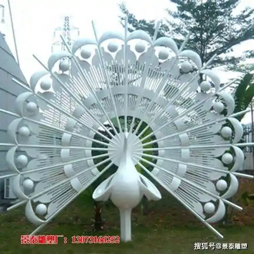 不锈钢孔雀开屏雕塑对地产,公园景观起到什么作用呢?