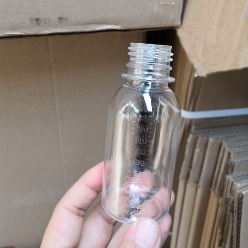 加厚100ml毫升塑料瓶pet透明分装瓶防盗盖带刻度整箱包邮水剂瓶子