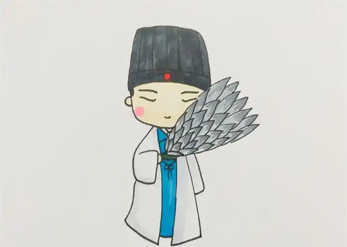 诸葛亮的简笔画彩色