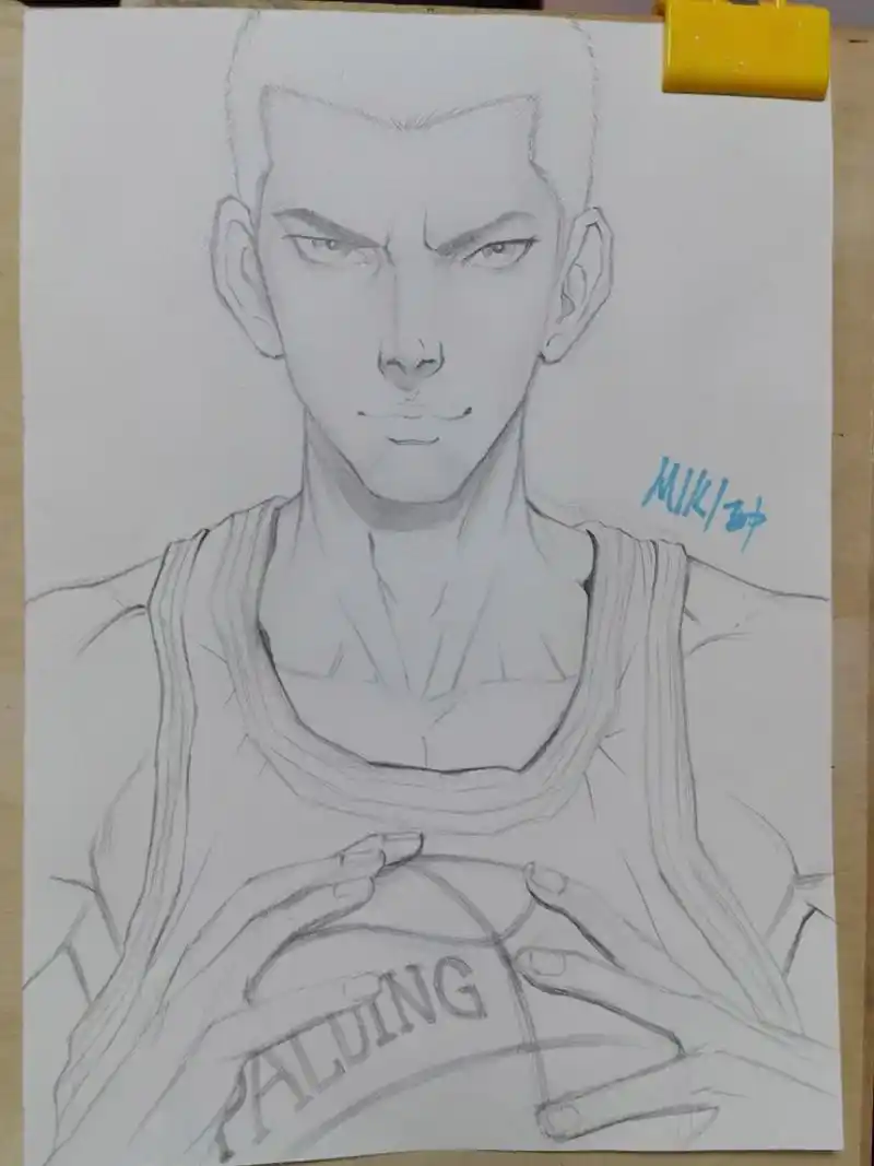 樱木花道 铅笔线稿 刚起好型 动漫人物 樱木花道