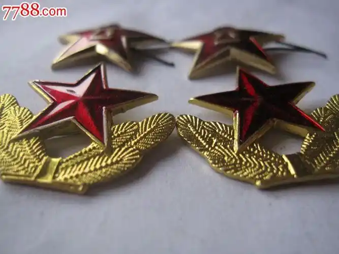 八一肩花领花4枚