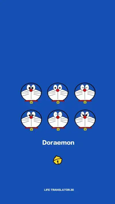 蓝色 机器猫 小叮当 手机壁纸 平铺壁纸