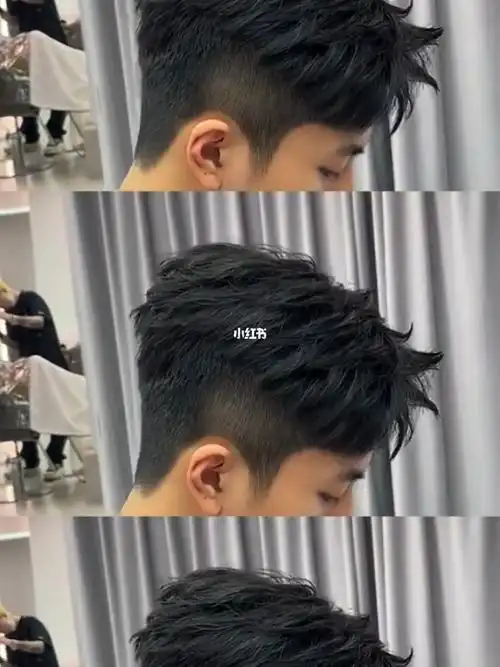 一定要尝试的发型凌乱钢夹烫在家简单打理即可男士烫发推荐#钢夹烫