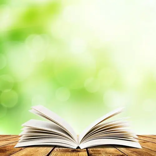 书本与梦幻绿色背景高清图片