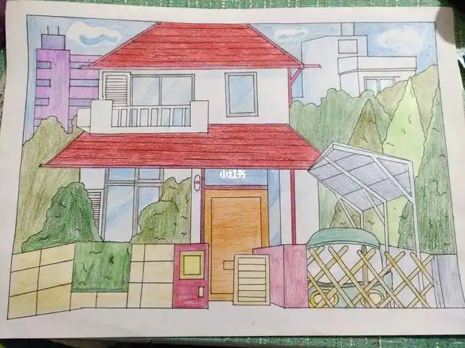蜡笔小新家彩铅画