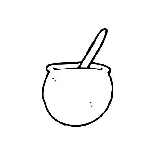 碗和勺子,在白色背景上的向量, 碗和勺子卡通