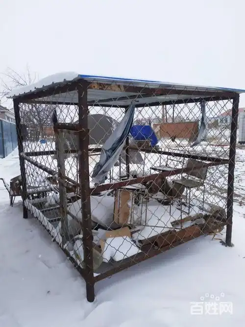 狗笼子自己焊的嘎嘎结实.高2米.宽1米8.长1米8
