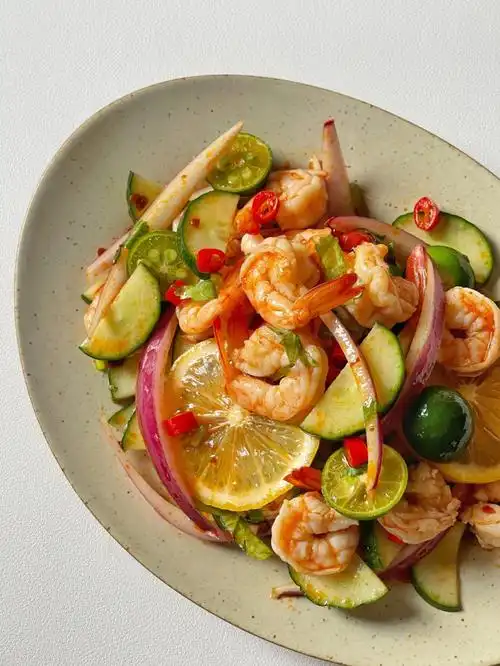 一人食泰式酸辣凉拌虾夏日清爽可口开胃