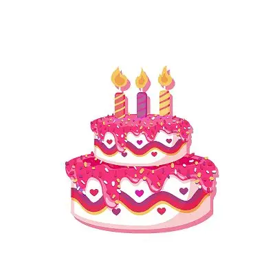 粉色卡通蛋糕生日蛋糕奶油蛋糕png素材蛋糕元素