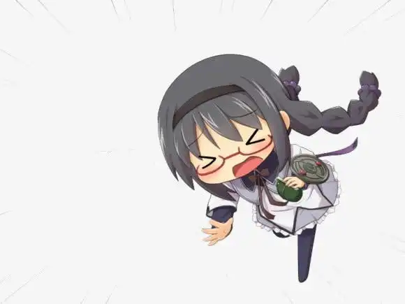 卡通小女孩摔跤