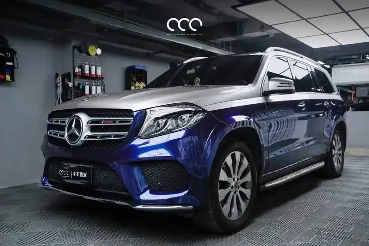奔驰gls 漫彩改色膜丹泉石蓝 迈巴赫香槟金 双拼_搜狐汽车_搜狐网