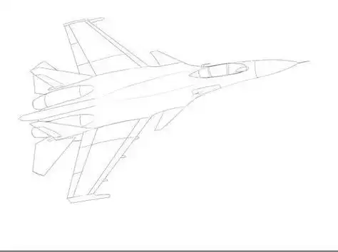 画图片大全中国的战斗机简笔画战斗机简笔画步骤分解图片教程飞机喷气