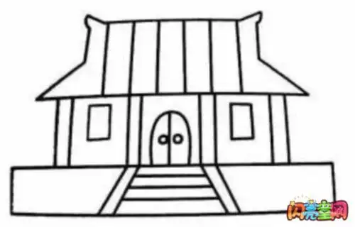 幼儿园学校房子简笔画古代建筑简笔画简笔画房子图片大全小房子简笔画