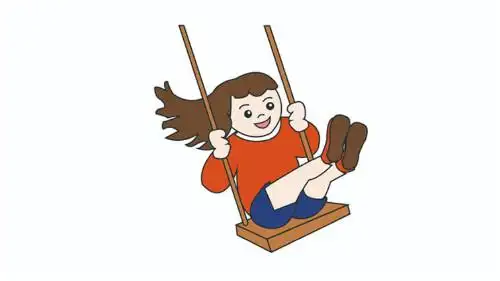 荡秋千简笔画