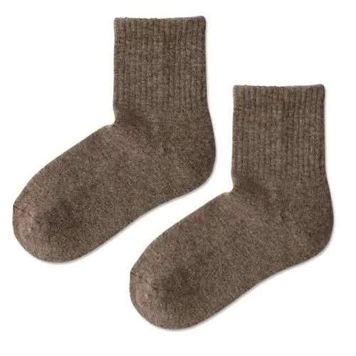 冬季袜子本色羊毛保暖染色加厚羊毛袜