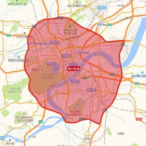 杭州市「外地货车」限行区域和限行时间