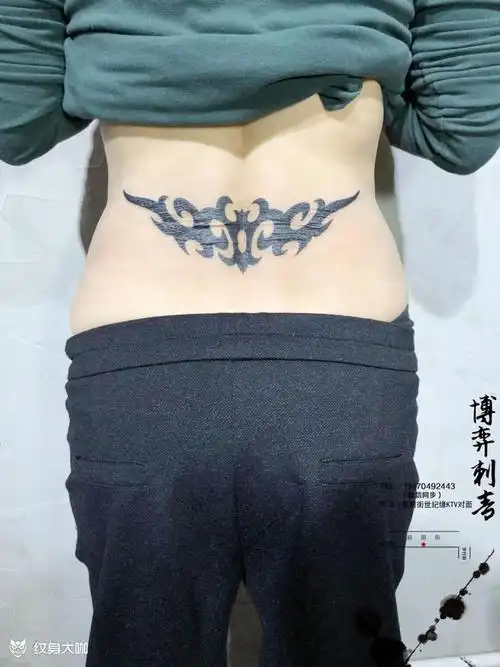 后腰图腾_纹身图案手稿图片_沈政的纹身作品集