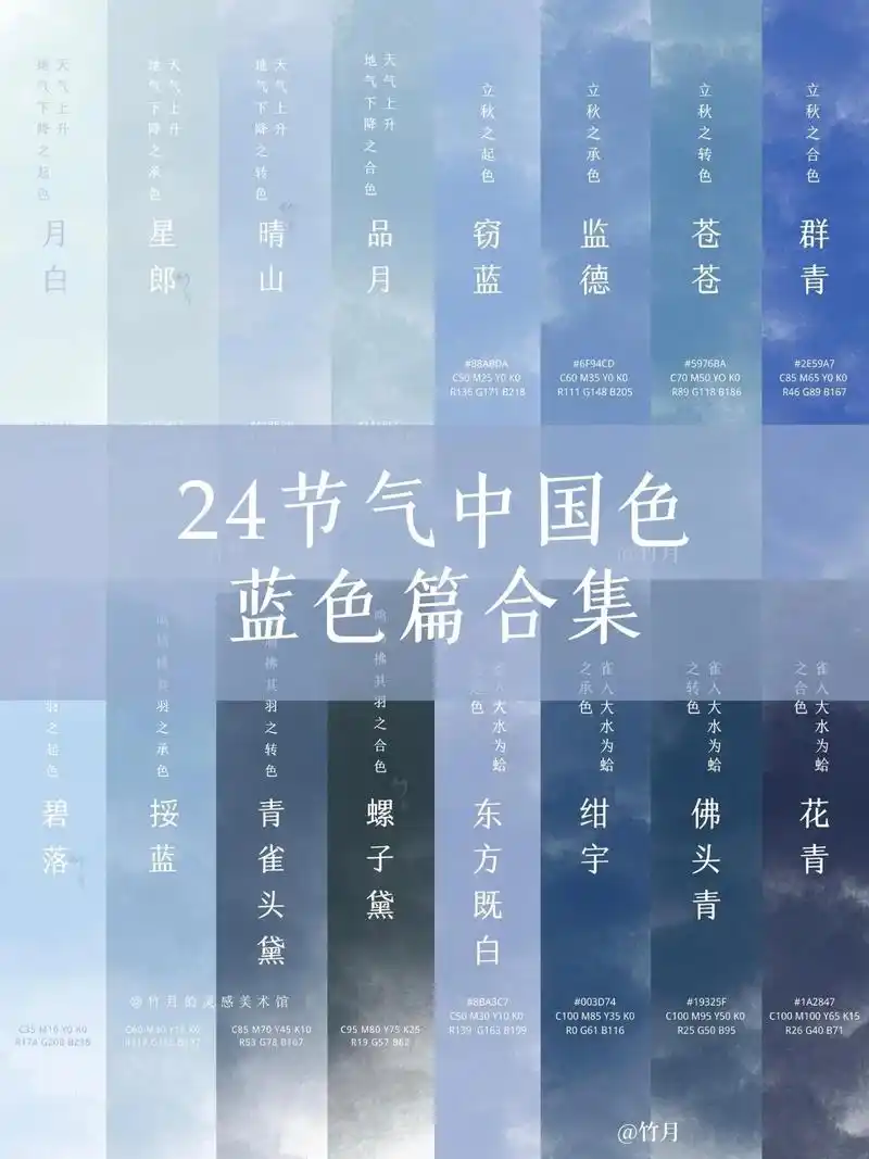 东方既白,竹月,星郎,碧落……你最喜欢哪个蓝色00  颜色来源于中国