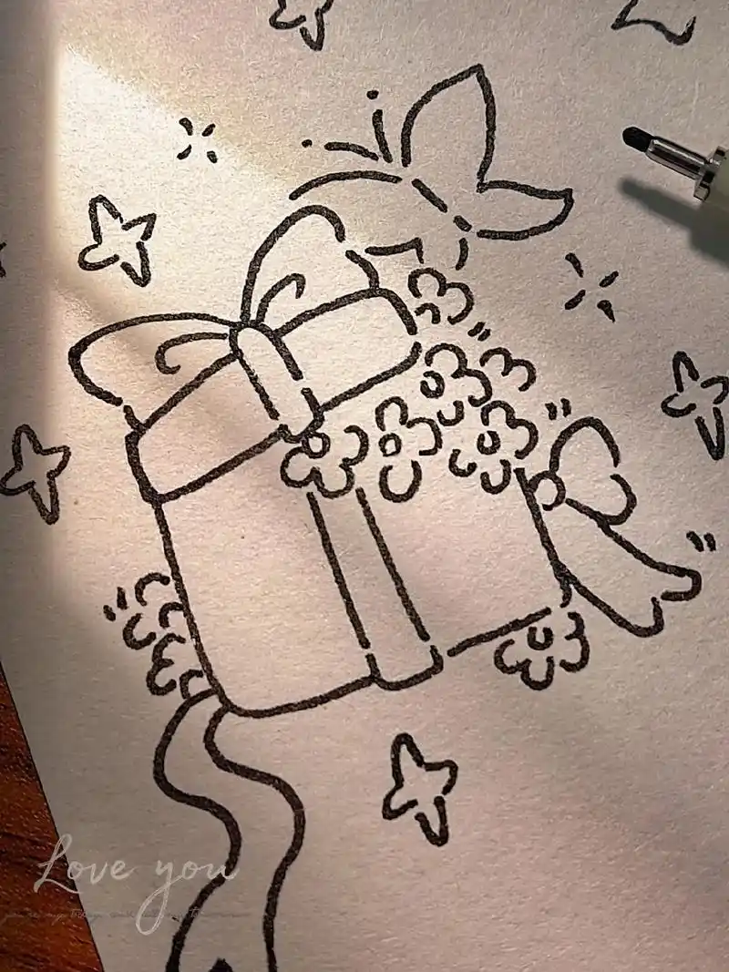 礼物盒子🎁简笔画教程.#简笔画 #画画 #图文掘金计划 # - 抖音