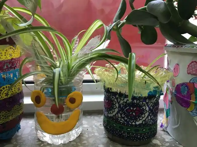 一年级二班 废物改造 创意花盆