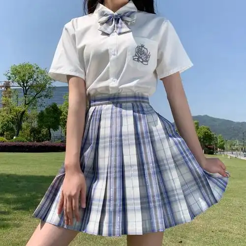 川岛琦羽川日系原创春夏水手服不良长裙jk制服正版女学院风套装
