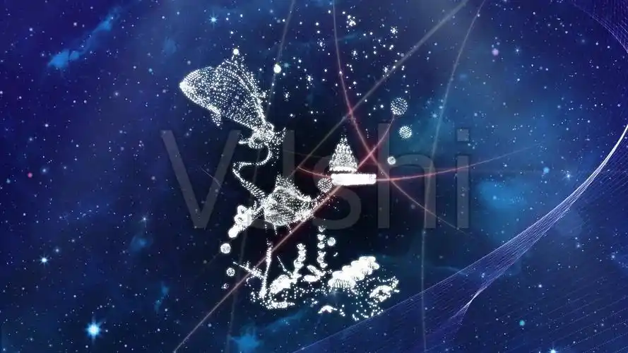 双鱼座星座星空旋转梦幻星辰宇宙