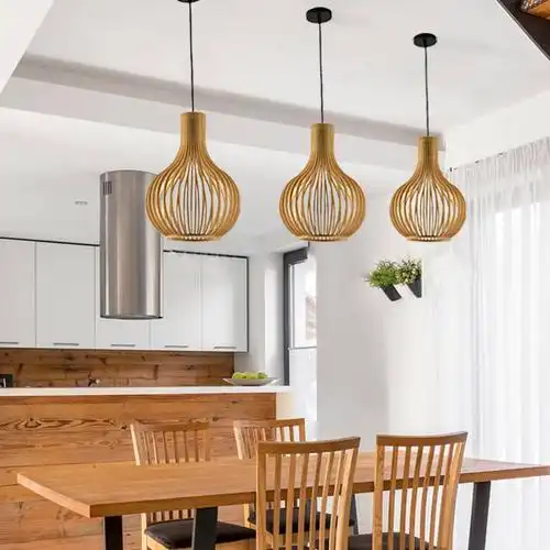 日式餐厅极简原木灯具创意茶室料理店东东南亚客厅吊灯