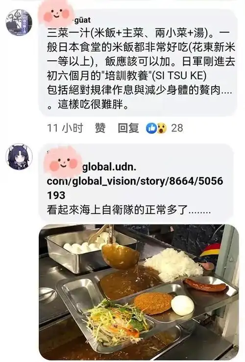 日本航空自卫队伙食"太寒酸"引网民热论,网民:就相当"精致"