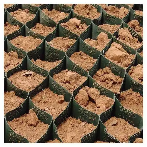 上尧菱形网格护坡植草格室厂家|固土绿化网格栅|边坡绿化植蜂窝格室