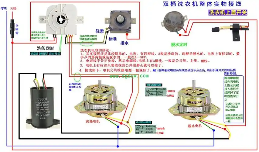 双桶洗衣机接线方法图解