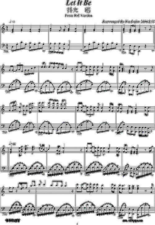letitbe-克莱德曼(钢琴谱)1
