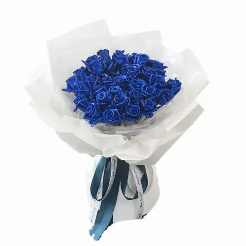 北京鲜花速递同城配送蓝色妖姬花束蓝玫瑰订花女朋友生日鲜花速递