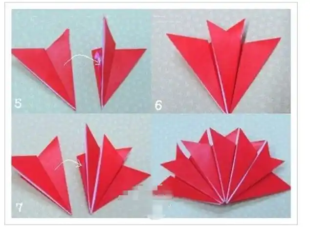 康乃馨折纸教程简单 康乃馨立体花的折法