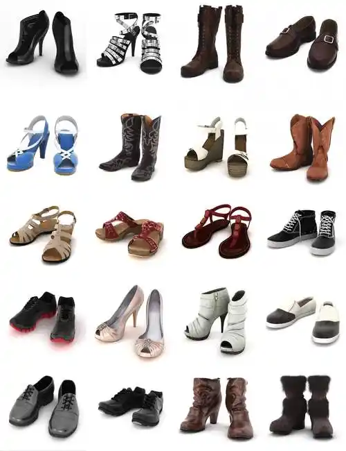 20款鞋子3d模型合集max