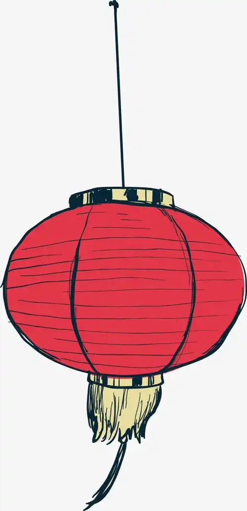 手绘红色大灯笼