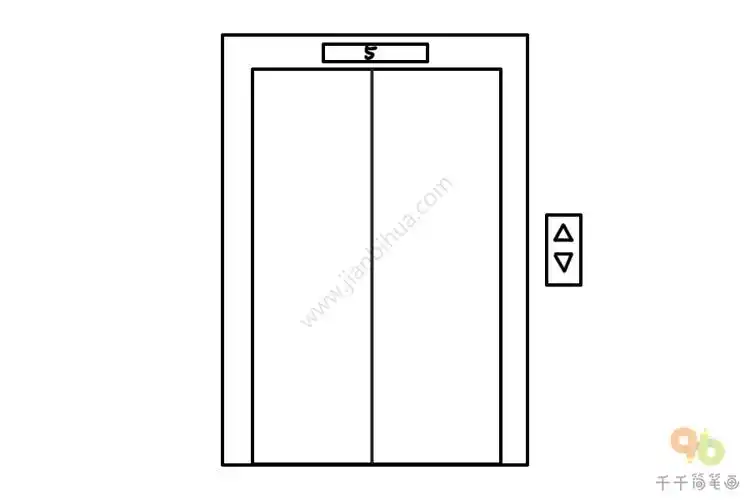 如何画轿厢电梯简笔画