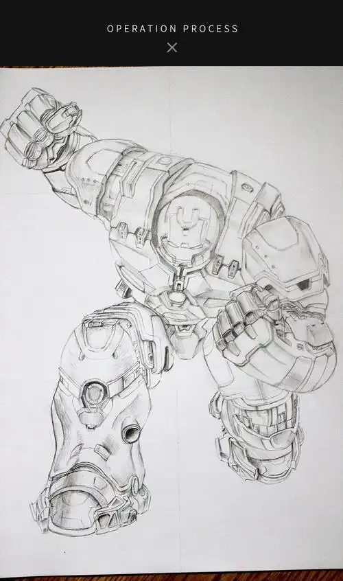 反浩克装甲简笔画法